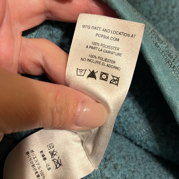 Patagonia Womens Worn Wear Fleece Jacket 1/4 Zip Blue Winter - Sz Large - Picture 6 of 9